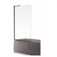 Brasta Glass Mija Nero Frame vonios sienelė su juodu profiliu, dydžių pasirinkimas