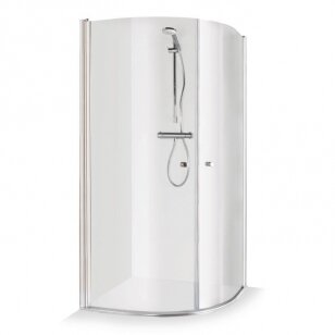 Brasta Glass Katarina pusapvalė dušo kabina, dydžių ir stiklo spalvų pasirinkimas