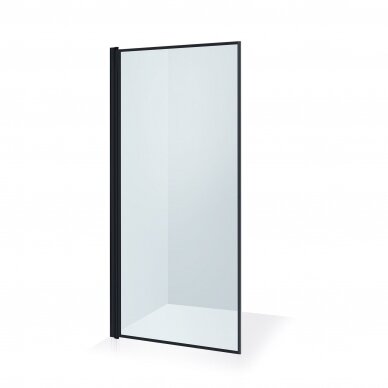 Brasta Glass Laura Nero frame dušo sienelė su juodu profiliu, skaidrus stiklas, dydžių pasirinkimas