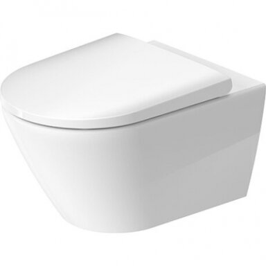Duravit D-Neo pakabinamas klozetas su lėtai nusileidžiančiu dangčiu, baltas 45770900A1 Duravit D-Neo pakabinamas klozetas su lėtai nusileidžiančiu dangčiu, baltas 45770900A1