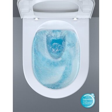 Duravit Soleil by Starck HygieneFlush Rimless pakabinamas klozetas su lėtai nusileidžiančiu dangčiu, baltas 45910920A1 Duravit Soleil by Starck HygieneFlush Rimless pakabinamas klozetas su lėtai nusileidžiančiu dangčiu, baltas 45910920A1