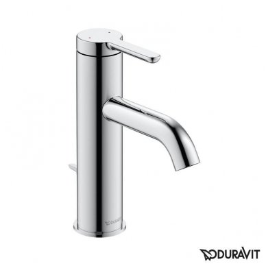 Duravit C.1 praustuvo maišytuvas, M - dydis, su dugno vožtuvu, chromas