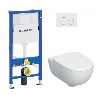 Geberit Duofix Basic potinkinis rėmas su Delta potinkiniu bakeliu, baltu mygtuku ir Geberit Selnova Premium Rimfree pakabinamu klozetu Geberit Duofix Basic potinkinis rėmas su Delta potinkiniu bakeliu, baltu mygtuku ir Geberit Selnova Premium Rimfree pakabinamu klozetu