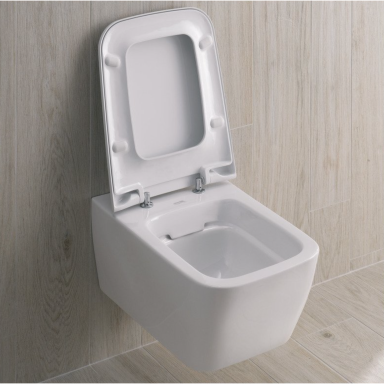 Geberit iCon Square Rimfree, pakabinamas klozetas su lėtai nusileidžiančiu dangčiu, 540x350 mm, baltas Geberit iCon Square Rimfree, pakabinamas klozetas su lėtai nusileidžiančiu dangčiu, 540x350 mm, baltas