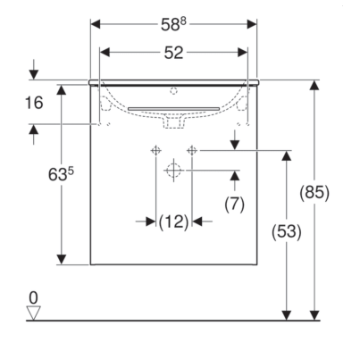 Geberit Selnova Square praustuvas su pakabinama spintele, 600x652x502 mm, baltos spavos Geberit Selnova Square praustuvas su pakabinama spintele, 600x652x502 mm, baltos spavos