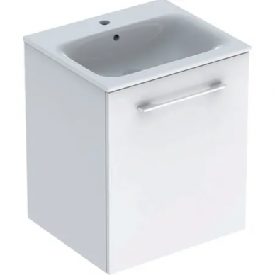 Geberit Selnova Square praustuvas su pakabinama spintele, 600x652x502 mm, baltos spavos