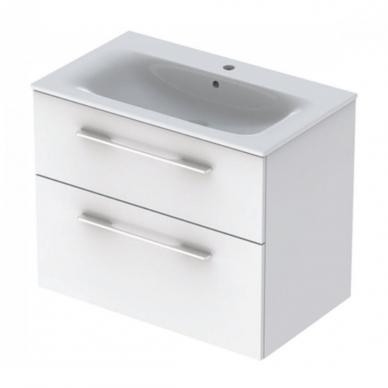 Geberit Selnova Square praustuvas su pakabinama spintele, 800x652x502 mm, baltos spavos