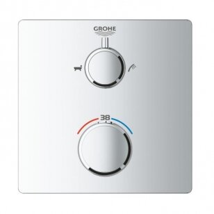 Grohe Grohtherm termostatinis vonios maišytuvas, 2-jų taškų, chromas, 24080000+35600000