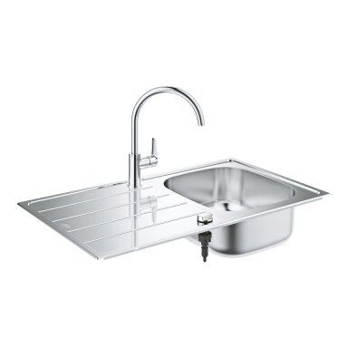 Grohe Bau K200 plautuvė su Bau Edge maišytuvu 86x50 cm, 31562SD1 Grohe Bau K200 plautuvė su Bau Edge maišytuvu 86x50 cm, 31562SD1