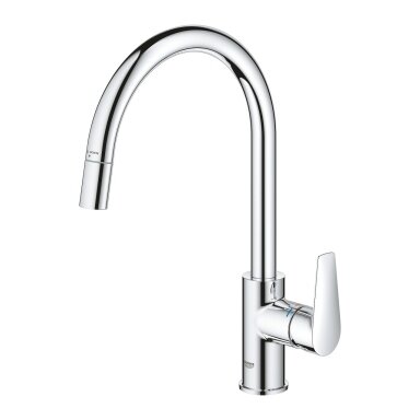 Grohe Bauedge virtuvinis maišytuvas su ištraukiama žarna, chromas 30536000 Grohe Bauedge virtuvinis maišytuvas su ištraukiama žarna, chromas 30536000