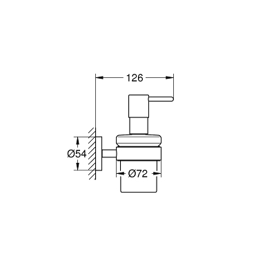 Grohe Essentials muilo dozatorius, chromas 1 Grohe Essentials muilo dozatorius, chromas 1