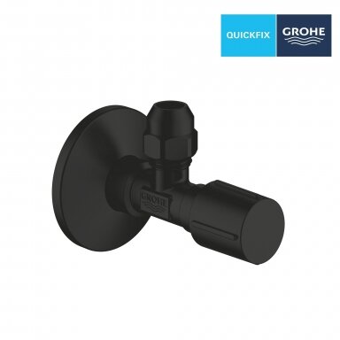 GROHE kampinis ventilis 1/2" x 3/8", juodas matinis 220732430
