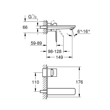 Grohe Lineare S potinkinis praustuvo maišytuvas (su potinkine dalimi), įvairių spalvų Grohe Lineare S potinkinis praustuvo maišytuvas (su potinkine dalimi), įvairių spalvų