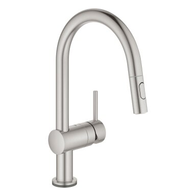 GROHE Minta Touch prisilietimu valdomas plautuvės maišytuvas su ištraukiamu dušeliu, nerūdijančio plieno spalvos 31358DC2 GROHE Minta Touch prisilietimu valdomas plautuvės maišytuvas su ištraukiamu dušeliu, nerūdijančio plieno spalvos 31358DC2