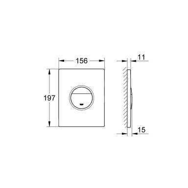 Grohe Nova Cosmopolitan WC nuleidimo mygtukas Grohe Nova Cosmopolitan WC nuleidimo mygtukas