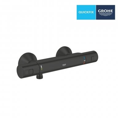 GROHE Precision Start termostatinis dušo maišytuvas, vandenį taupantis, juodas matinis 345942430 GROHE Precision Start termostatinis dušo maišytuvas, vandenį taupantis, juodas matinis 345942430