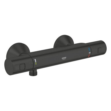 GROHE Precision Start termostatinis dušo maišytuvas, vandenį taupantis, juodas matinis 345942430 GROHE Precision Start termostatinis dušo maišytuvas, vandenį taupantis, juodas matinis 345942430