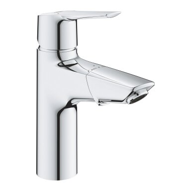 GROHE QuickFix Start praustuvo maišytuvas su ištraukiamu snapu ir dugno vožtuvu, M dydis, chromas 24205003