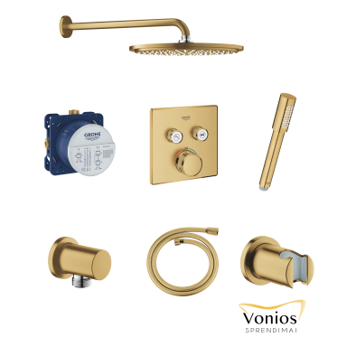 Grohe SmartControl K termostatinė potinkinė dušo sistema, įvairių spalvų Grohe SmartControl K termostatinė potinkinė dušo sistema, įvairių spalvų