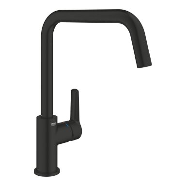 GROHE Start QuickFix plautuvės maišytuvas su U-formos snapu, 150° pasukimo kampu, juodas matinis 304702430 GROHE Start QuickFix plautuvės maišytuvas su U-formos snapu, 150° pasukimo kampu, juodas matinis 304702430
