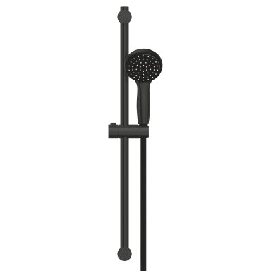GROHE Vitalio Start 100 QuickFix dušo komplektas, 100mm 2-srovių rankinis dušelis, 600mm stovas ir 1750mm žarna, vandenį taupantis, juodas matinis 279482430