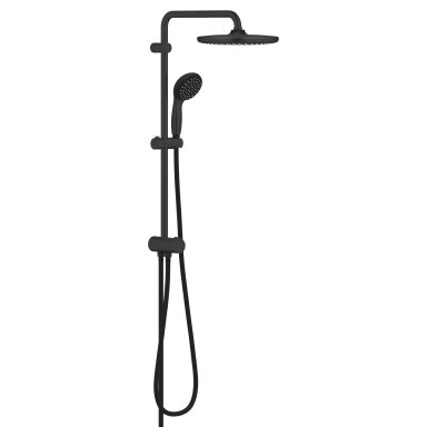 GROHE Vitalio Start 250 Flex dušo sistema, apvali 250mm 2-srovių dušo galva ir 100mm rankinis dušas, vandenį taupanti, juoda matinė 266802430 GROHE Vitalio Start 250 Flex dušo sistema, apvali 250mm 2-srovių dušo galva ir 100mm rankinis dušas, vandenį taupanti, juoda matinė 266802430