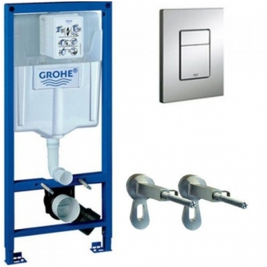 Grohe Rapid SL potinkinis rėmo komplektas su chromuotu mygtuku Grohe Rapid SL potinkinis rėmo komplektas su chromuotu mygtuku