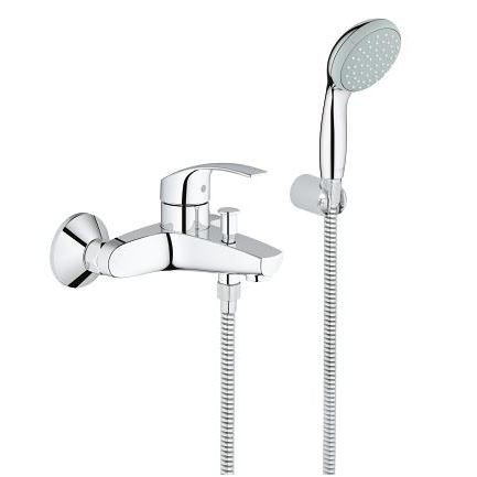 GROHE Eurosmart vonios maišytuvo, rankinio dušelio ir žarnos rinkinys, vandenį taupantis, chromas, 3330220A GROHE Eurosmart vonios maišytuvo, rankinio dušelio ir žarnos rinkinys, vandenį taupantis, chromas, 3330220A