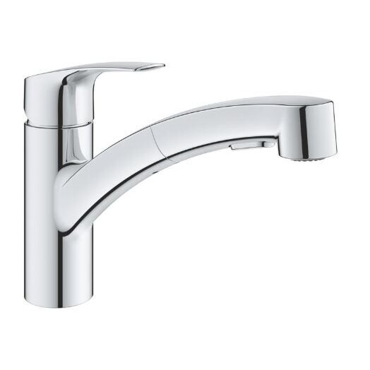 Grohe Eurosmart virtuvinis maišytuvas ištraukiamu snapu, chromo arba nerūdijančio plieno spalva Grohe Eurosmart virtuvinis maišytuvas ištraukiamu snapu, chromo arba nerūdijančio plieno spalva