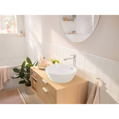 Hansgrohe Rebris S 240 CoolStart aukštas praustuvo maišytuvas su pop-up dugno vožtuvu, chromas 72580000 Hansgrohe Rebris S 240 CoolStart aukštas praustuvo maišytuvas su pop-up dugno vožtuvu, chromas 72580000