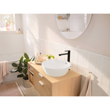 Hansgrohe Rebris S 240 CoolStart aukštas praustuvo maišytuvas su pop-up dugno vožtuvu, juodas matinis 72580670 Hansgrohe Rebris S 240 CoolStart aukštas praustuvo maišytuvas su pop-up dugno vožtuvu, juodas matinis 72580670