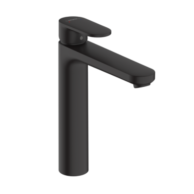 Hansgrohe Vernis Blend 190 aukštas praustuvo maišytuvas be dugno vožtuvo, chromas/juodas