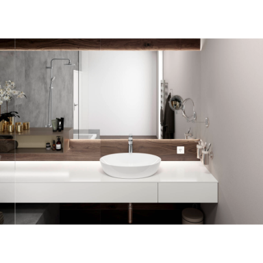 Hansgrohe Vernis Blend 190 aukštas praustuvo maišytuvas be dugno vožtuvo, chromas/juodas