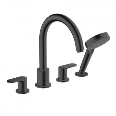 Hansgrohe Vernis Blend vonios maišytuvas montuojamas į vonios kraštą, juodas matinis 71456670 Hansgrohe Vernis Blend vonios maišytuvas montuojamas į vonios kraštą, juodas matinis 71456670