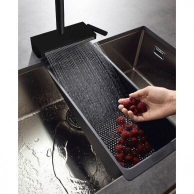 Hansgrohe Aquno Select M81 ištraukiamas virtuvinis maišytuvas su dušo funkcija, įvairių spalvų 4