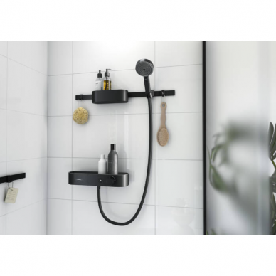 Hansgrohe WallStoris dušo rinkinys su rankiniu dušu 105 3jet Activation EcoSmart, termostatu ir daiktų laikymo komplektu, įvairių spalvų 1
