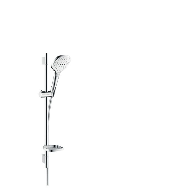 Hansgrohe Raindance Select E 120 dušo komplektas, balta/chromo spalva Hansgrohe Raindance Select E 120 dušo komplektas, balta/chromo spalva