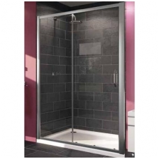 Huppe X1 stumdomos dušo durys, dviejų dalių, stiklas skaidrus, profilis blizgus