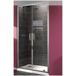 Huppe X1 dvigubos varstomos dušo durys, stiklas skaidrus, profilis blizgus
