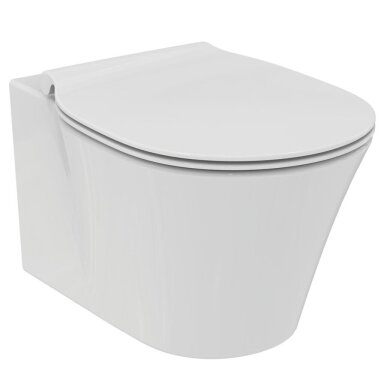 Ideal Standard Connect Air AquaBlade pakabinamas klozetas su lėtai nusileidžiančiu dangčiu, baltas E005401+E036601 Ideal Standard Connect Air AquaBlade pakabinamas klozetas su lėtai nusileidžiančiu dangčiu, baltas E005401+E036601