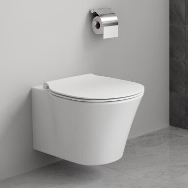 Ideal Standard Connect Air AquaBlade pakabinamas klozetas su lėtai nusileidžiančiu dangčiu, baltas E005401+E036601 Ideal Standard Connect Air AquaBlade pakabinamas klozetas su lėtai nusileidžiančiu dangčiu, baltas E005401+E036601
