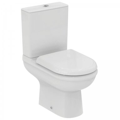 Ideal Standard Exacto Rimless pastatomas klozetas su lėtai nusileidžiančiu dangčiu, baltas R038201