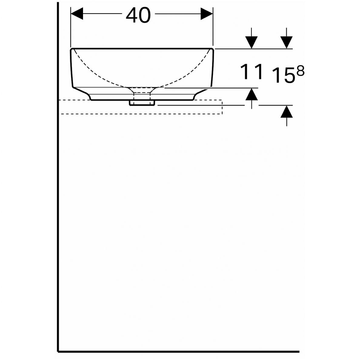 Geberit VariForm pastatomas praustuvas, 55 x 40 cm, baltas 4 Geberit VariForm pastatomas praustuvas, 55 x 40 cm, baltas 4