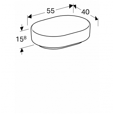 Geberit VariForm pastatomas praustuvas, 55 x 40 cm, baltas 3 Geberit VariForm pastatomas praustuvas, 55 x 40 cm, baltas 3
