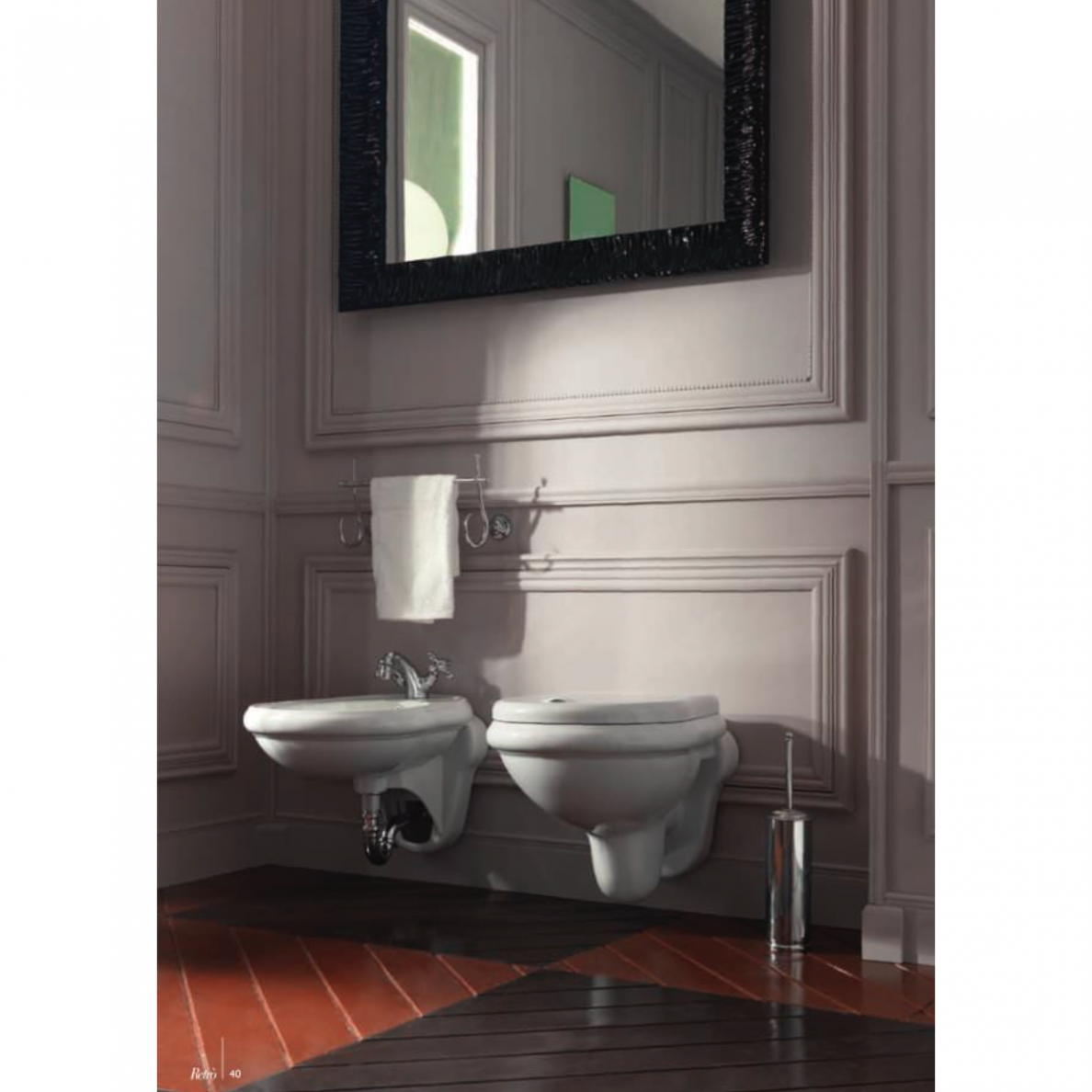 Kerasan Retro pakabinamas WC, baltas su lėtai nusileidžiančiu dangčiu 1 Kerasan Retro pakabinamas WC, baltas su lėtai nusileidžiančiu dangčiu 1