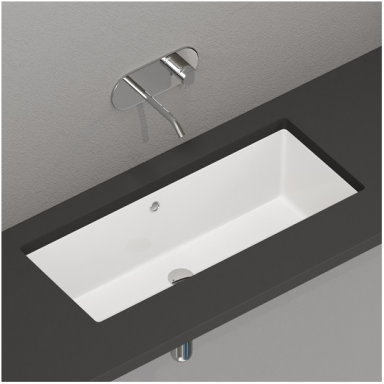 Kerasan Slim iš apačios montuojamas praustuvas 70x28 cm, baltas 022501 Kerasan Slim iš apačios montuojamas praustuvas 70x28 cm, baltas 022501