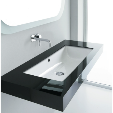 Kerasan Slim iš apačios montuojamas praustuvas 70x28 cm, baltas 022501 Kerasan Slim iš apačios montuojamas praustuvas 70x28 cm, baltas 022501