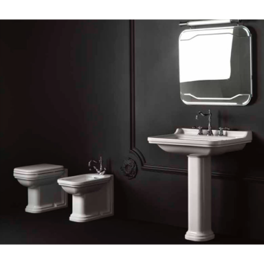Kerasan Waldorf pastatomas WC, baltas su lėtai nusileidžiančiu dangčiu Kerasan Waldorf pastatomas WC, baltas su lėtai nusileidžiančiu dangčiu