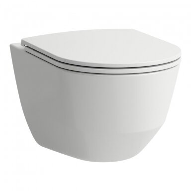 Laufen Pro Compact pakabinamas klozetas su lėtai nusileidžiančiu dangčiu, baltas H8209650000001 Laufen Pro Compact pakabinamas klozetas su lėtai nusileidžiančiu dangčiu, baltas H8209650000001