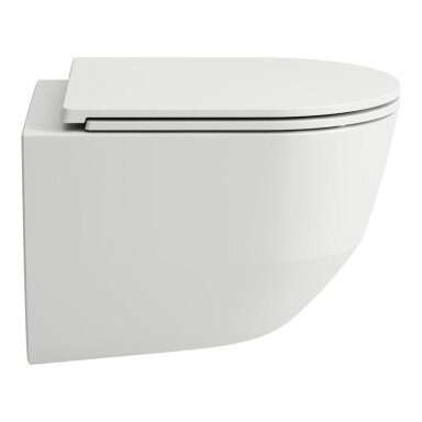 Laufen Pro Compact pakabinamas klozetas su lėtai nusileidžiančiu dangčiu, baltas H8209650000001 Laufen Pro Compact pakabinamas klozetas su lėtai nusileidžiančiu dangčiu, baltas H8209650000001